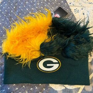 NWT Green Bay Packers Flair Hair Beanie
